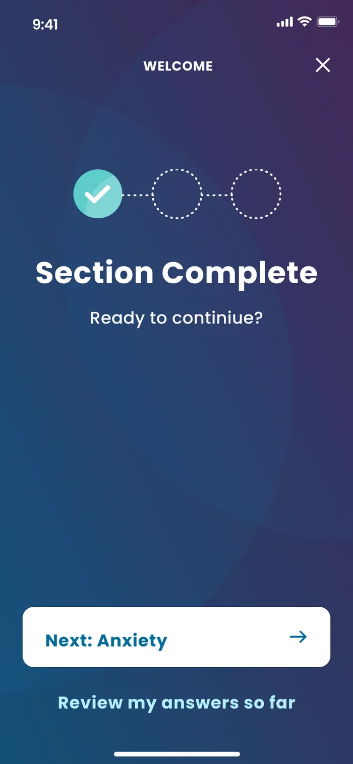 Section complete