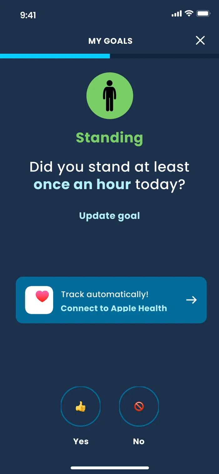 Stand once an hour?
