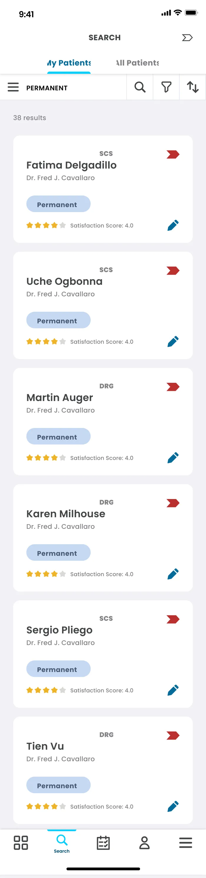 Permanent patients