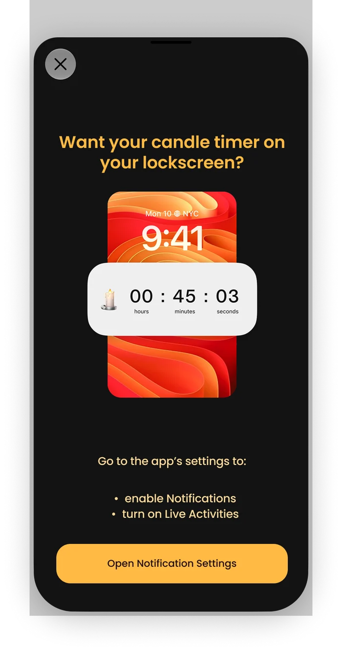 Lock Screen Timer Prompt