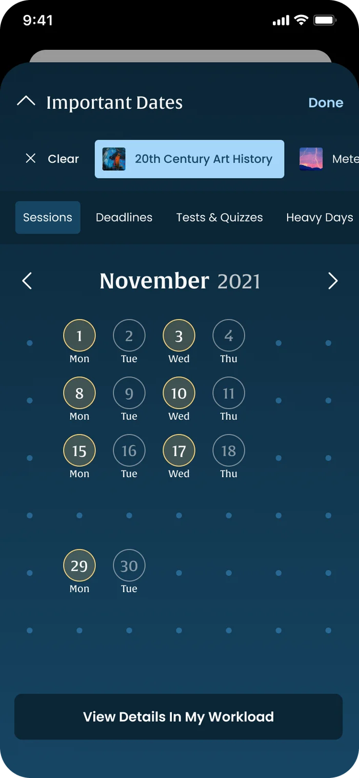Important dates