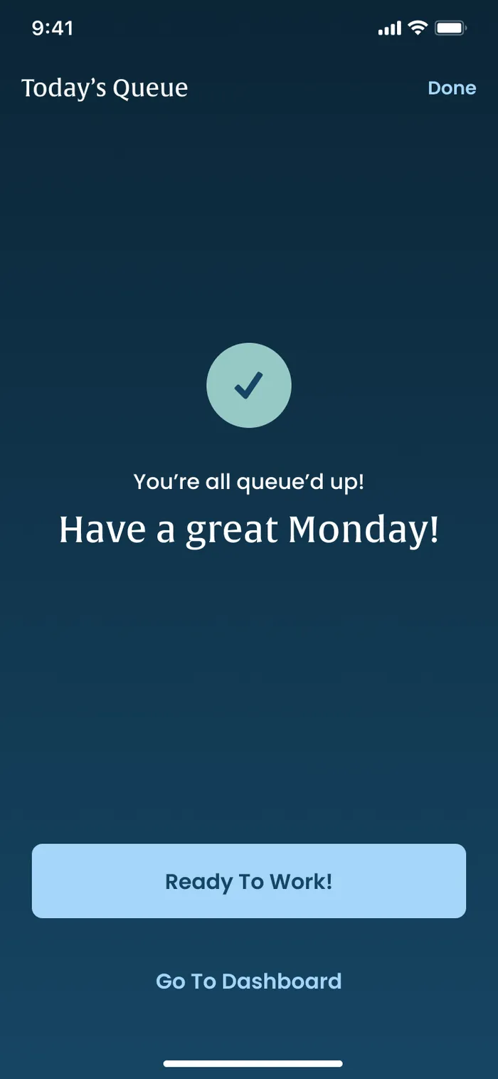 All queued up