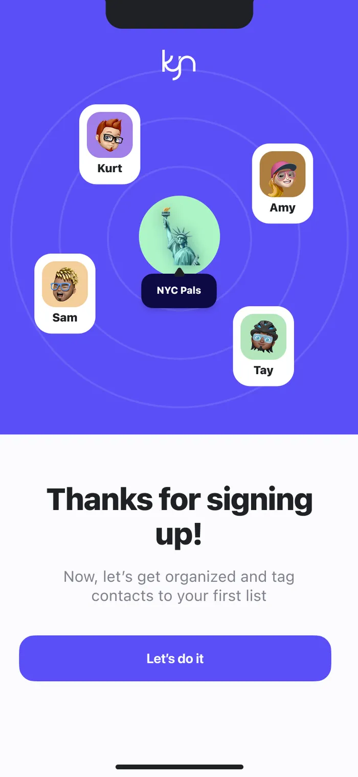 Thanks for signing up