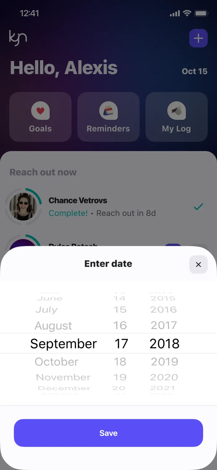 When did you connect?
