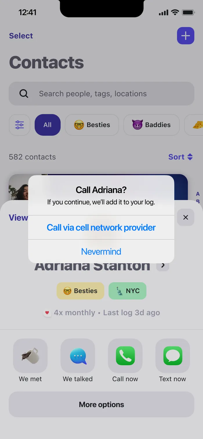 Calls log themselves