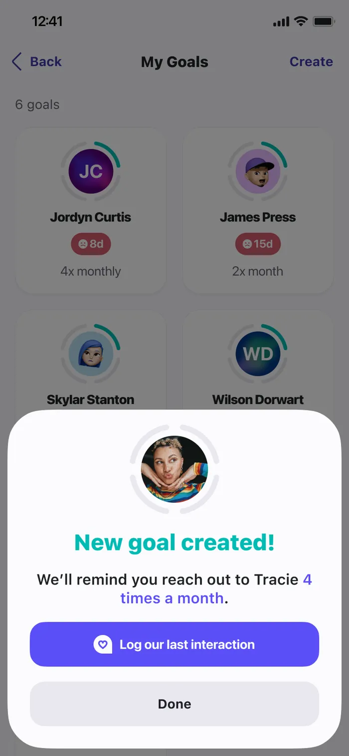 Goal created