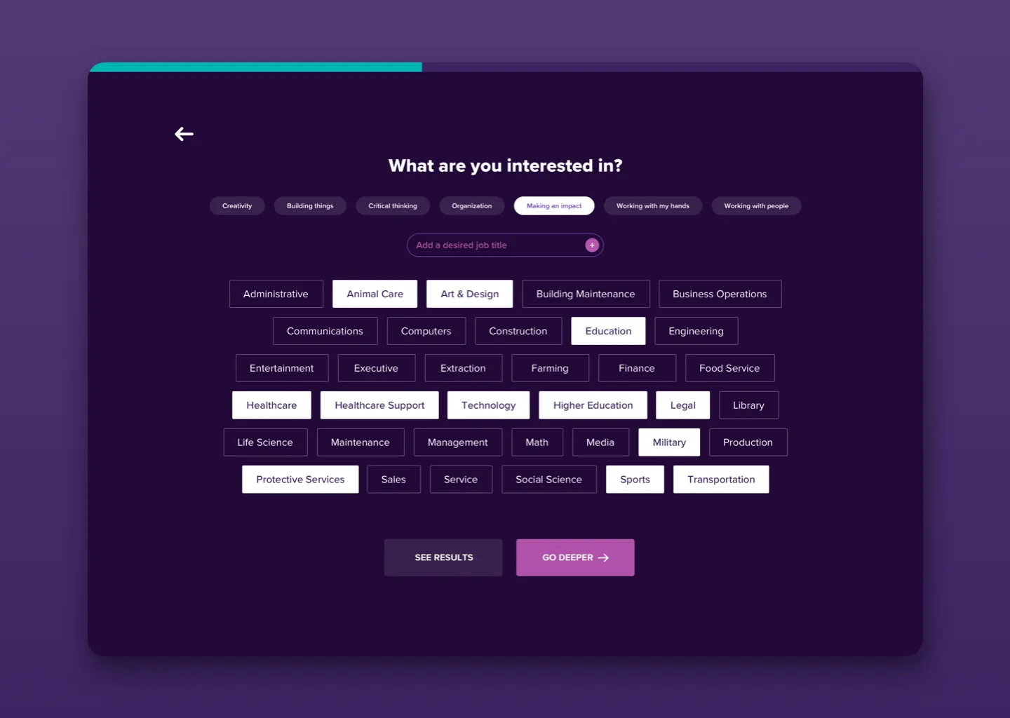 Onboarding - Interests