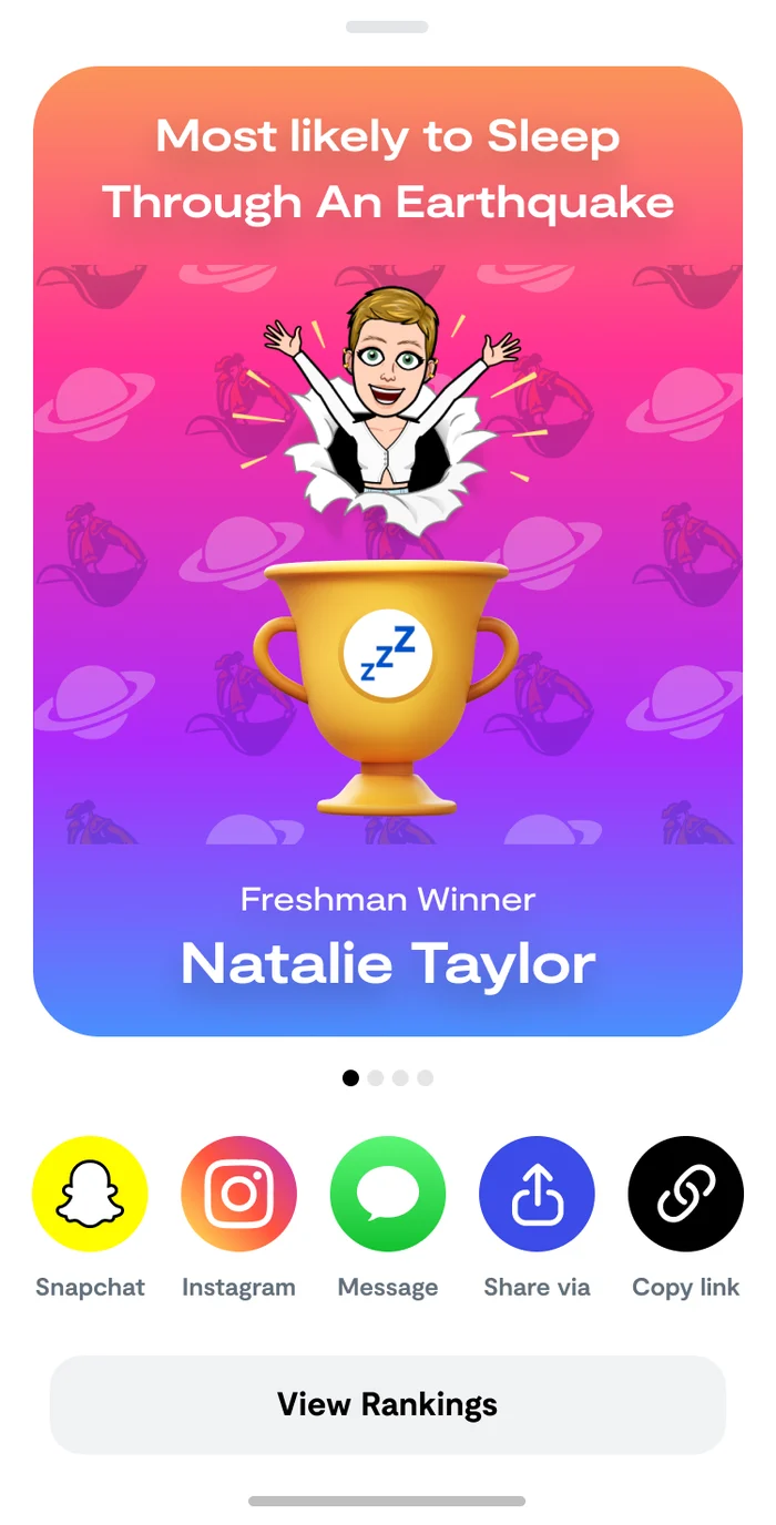 Superlatives - Shareable Winner Card