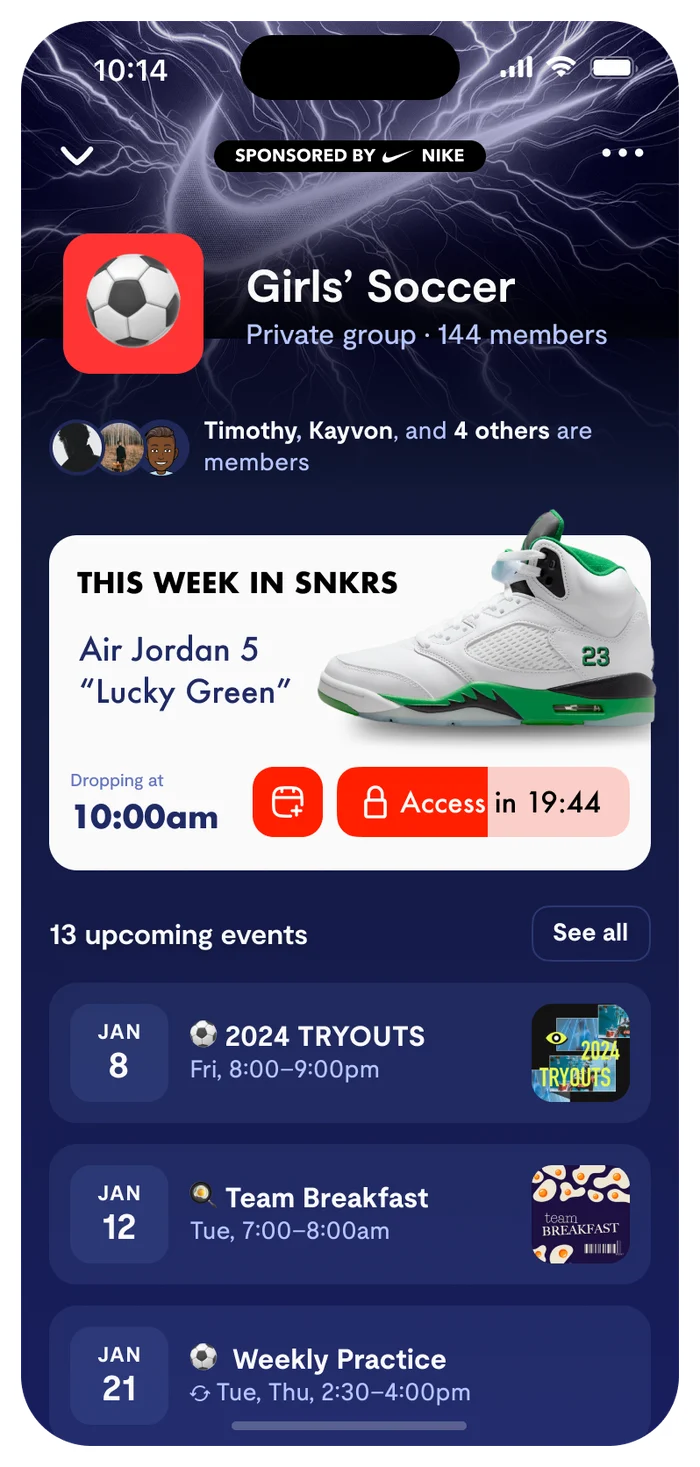 Nike Sponsored Team - Drop Access