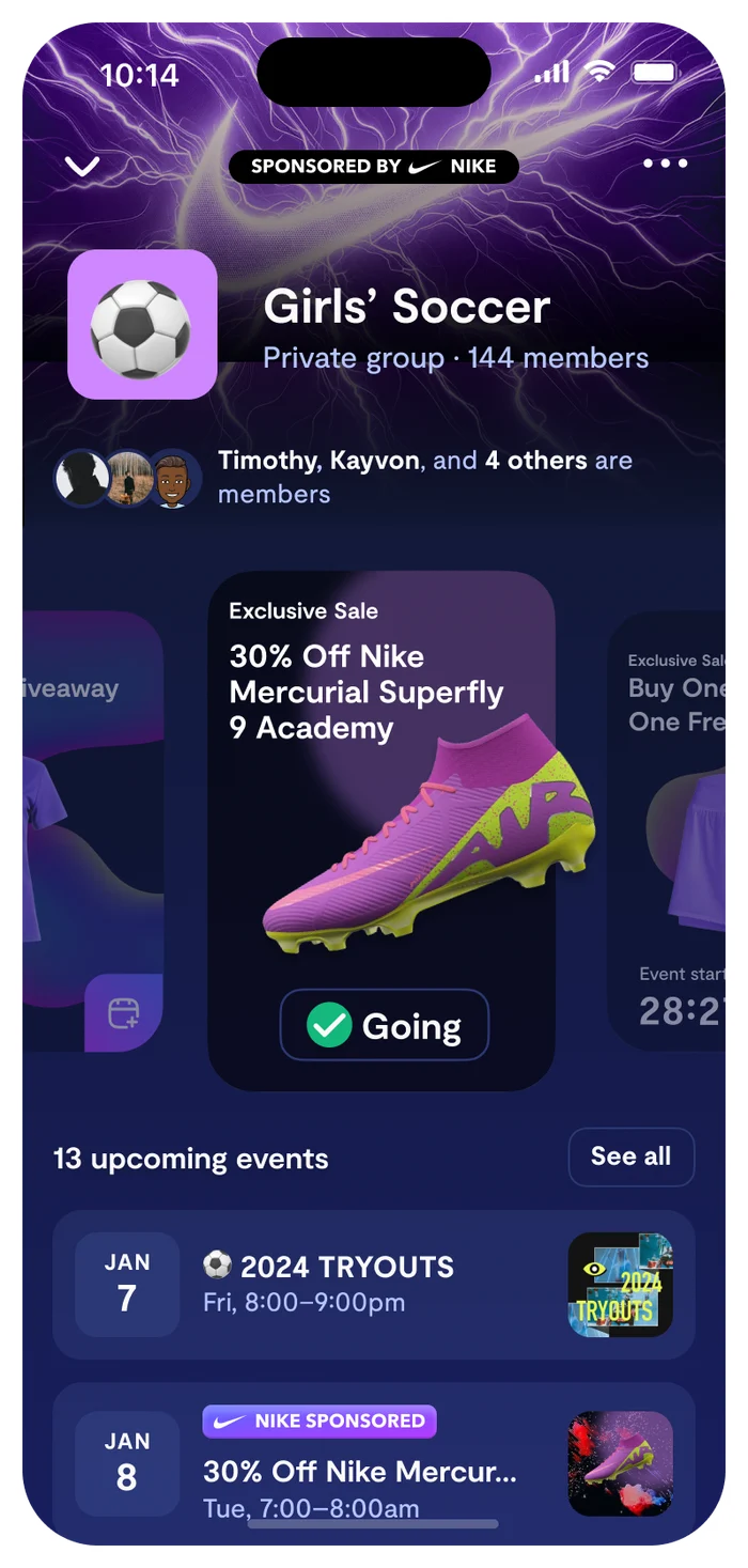 Nike Sponsored Team - Exclusive Sale