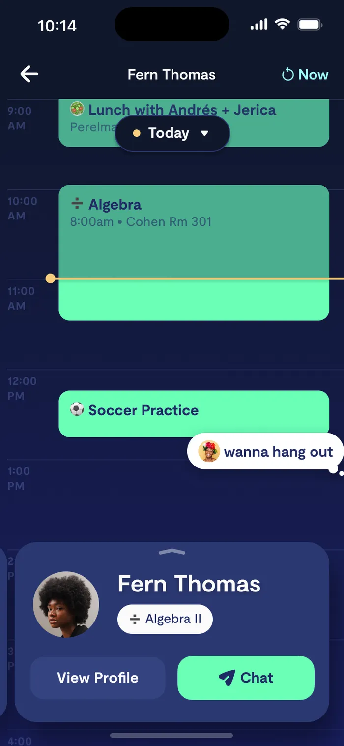 Bubble on a Friend's Calendar
