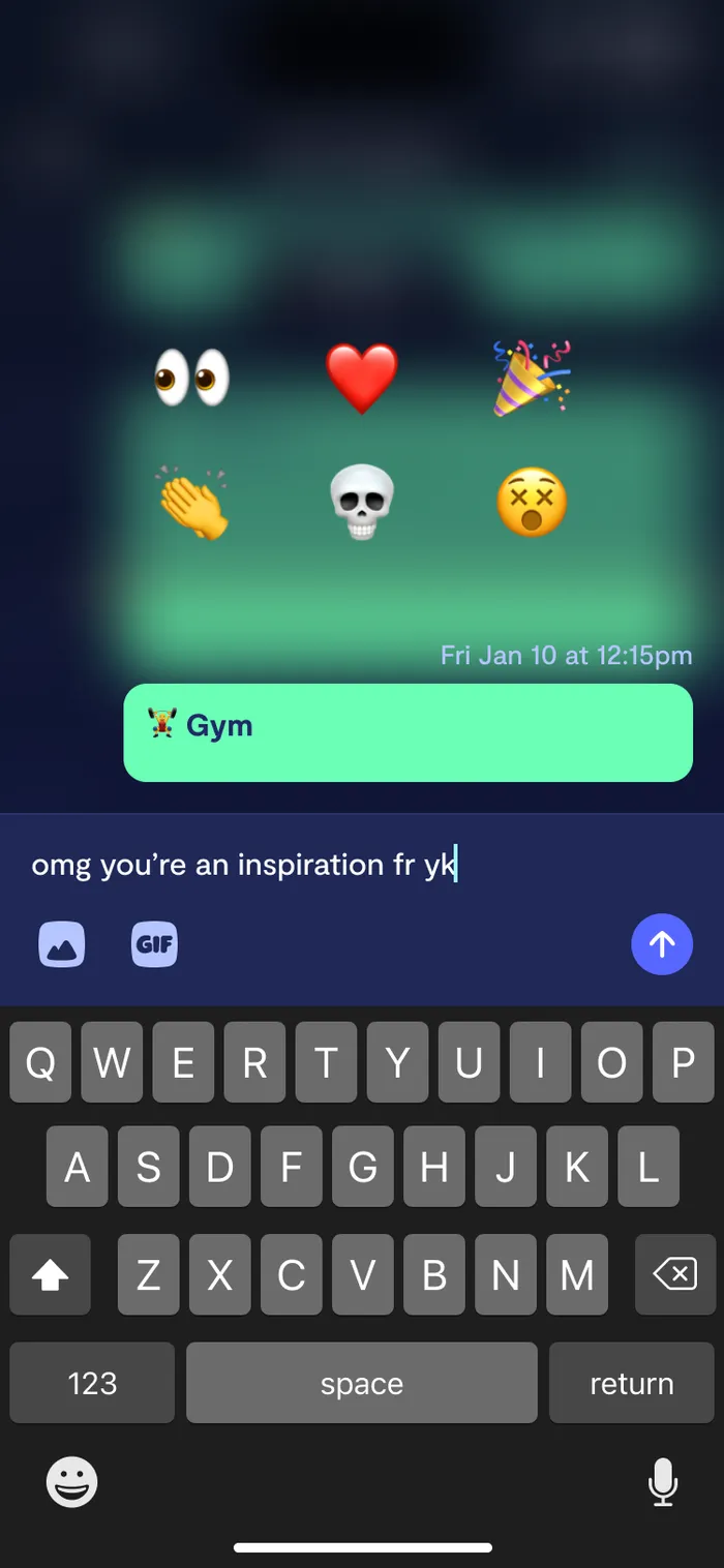 Reactions on a Friend's Event