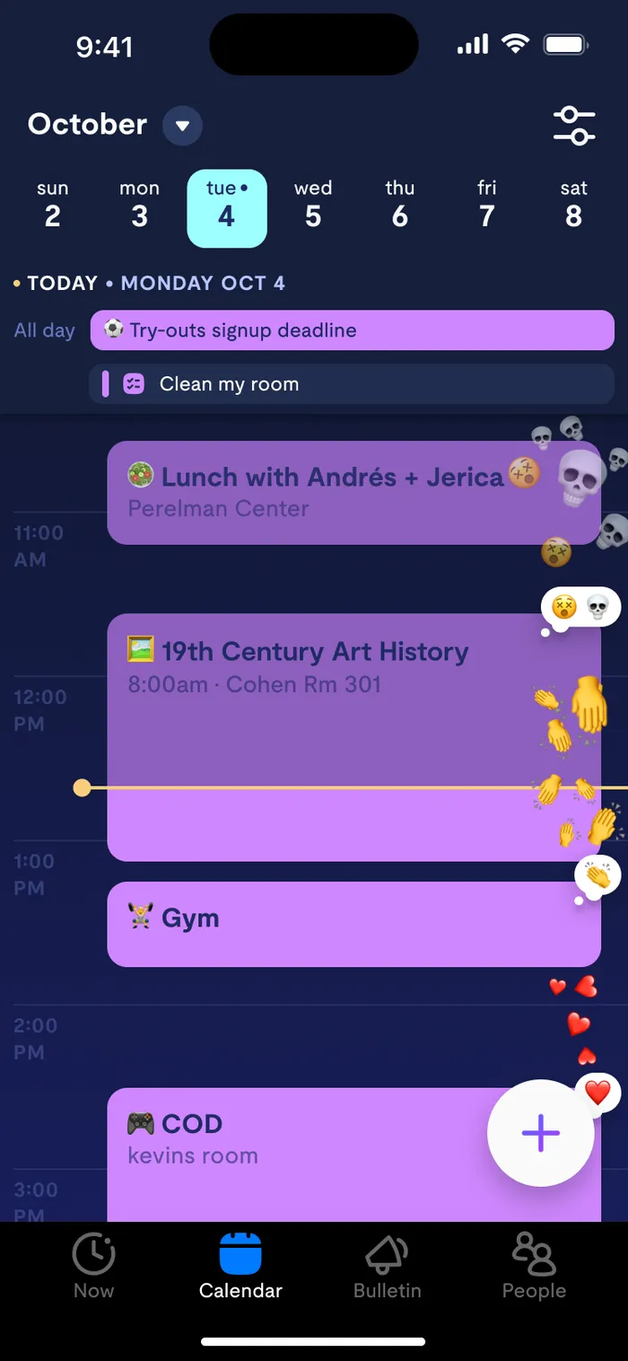 Reactions on My Calendar