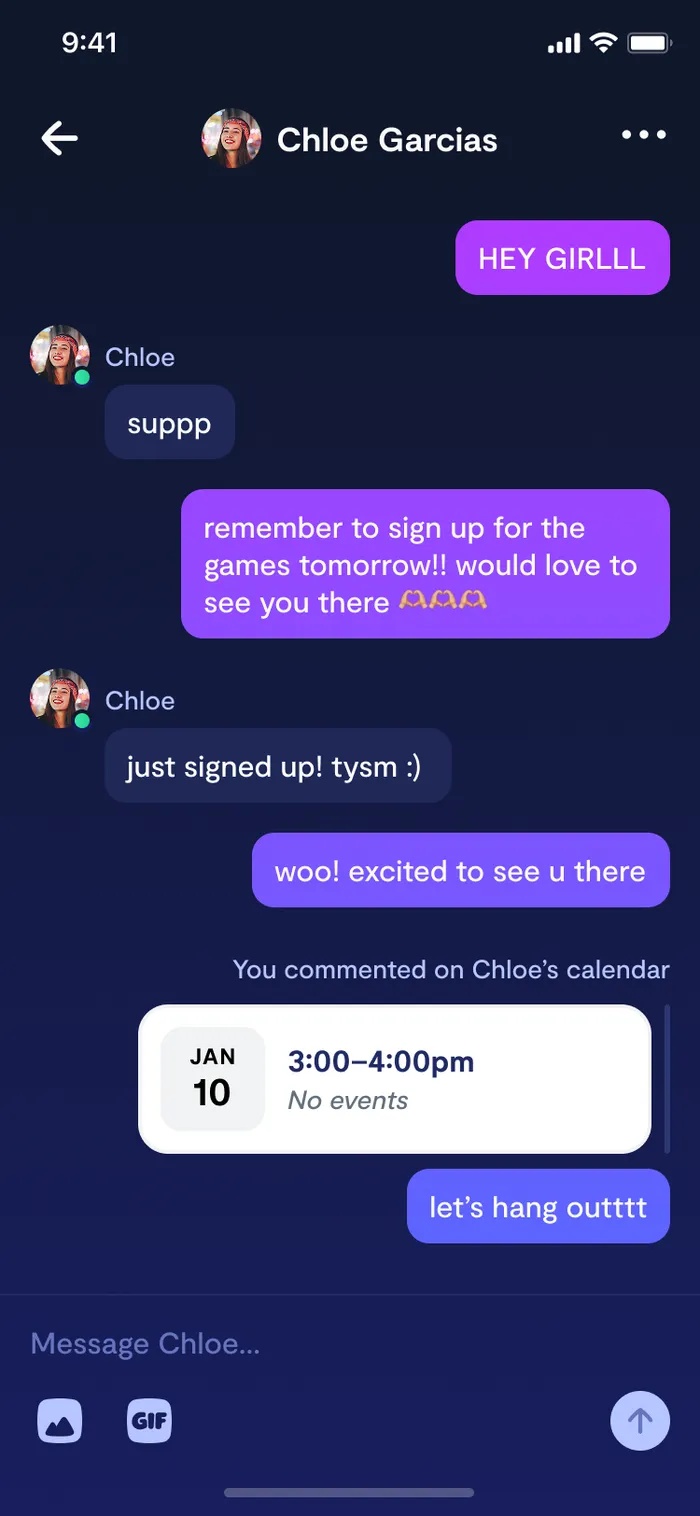 DM - Comment on a Time Slot