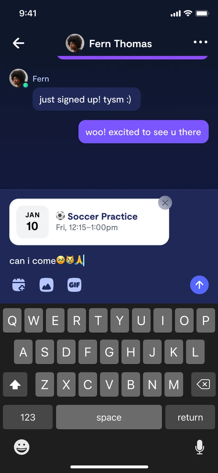 DM - Attach an Event