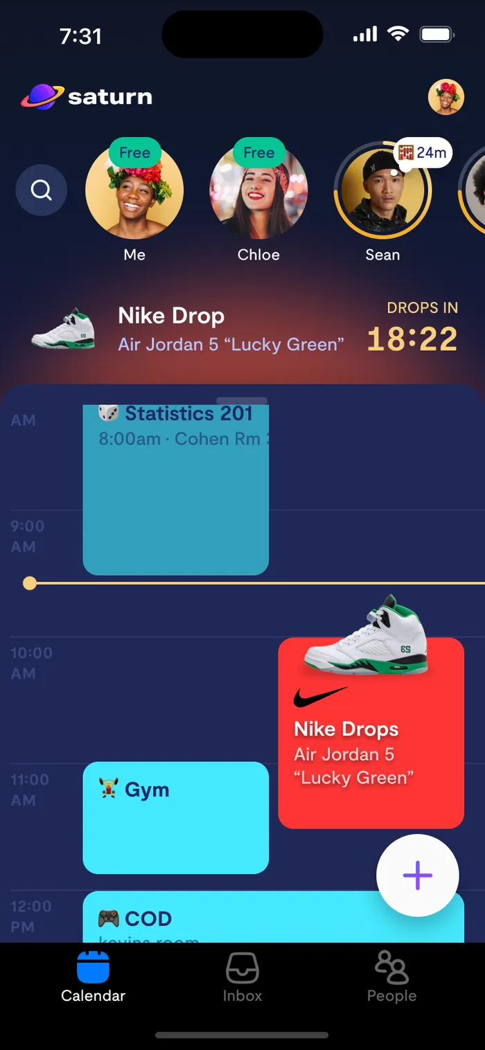 Nike Drop Block on Calendar