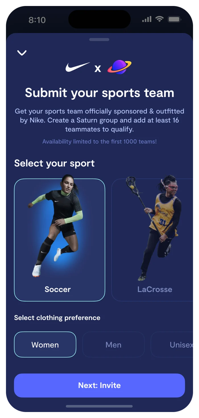 Nike - Submit Your Team