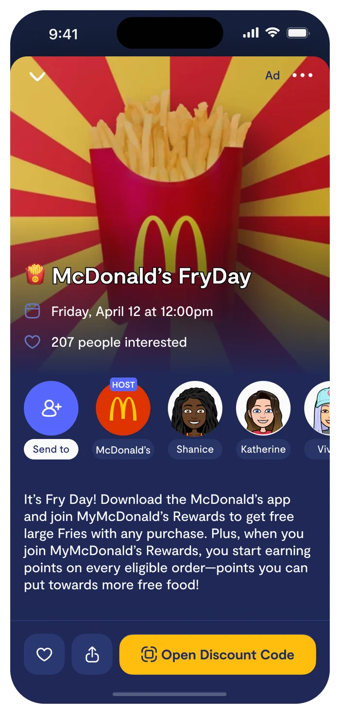 McDonald's FryDay Sponsored Event