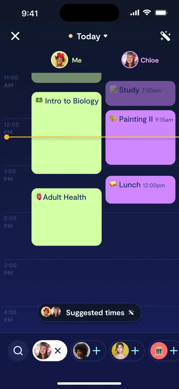 Compare - Suggested Times