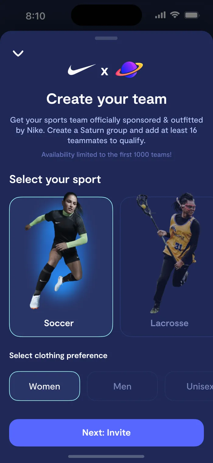 Nike - Create Your Team