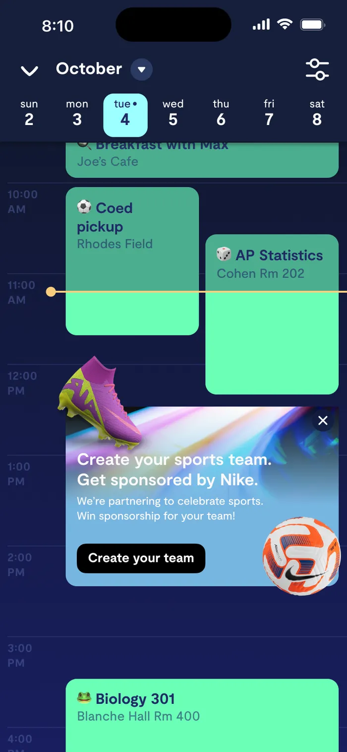 Nike Promo Card - Get Sponsored