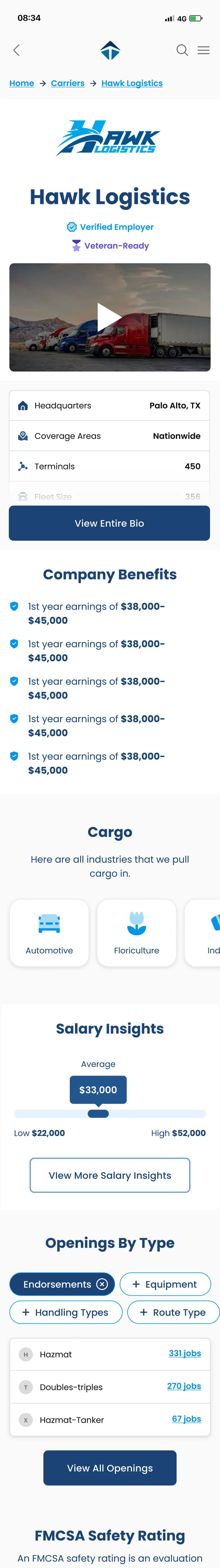 Carrier profile