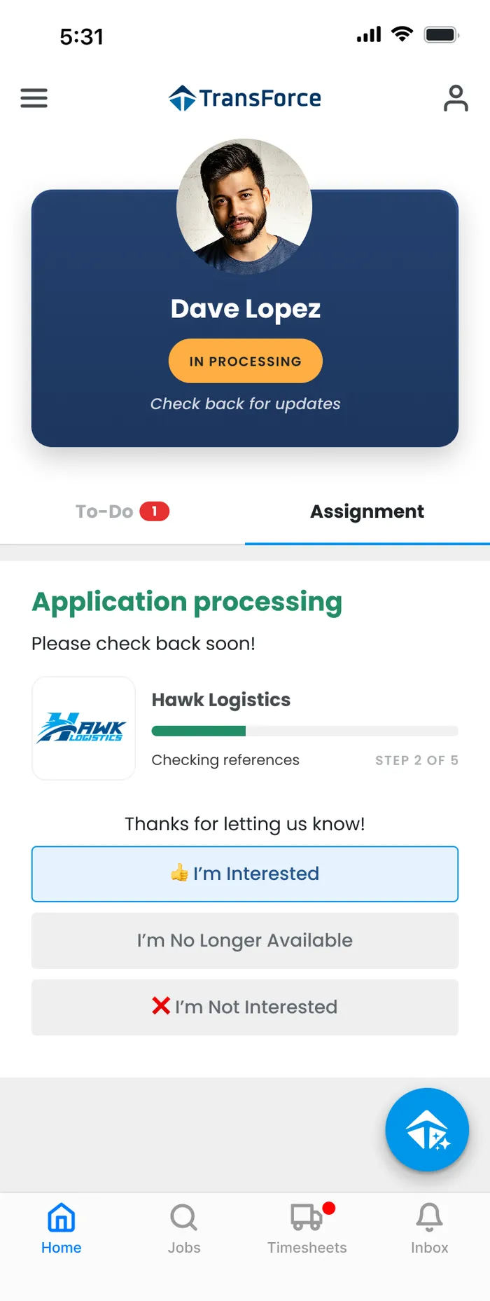 Application processing