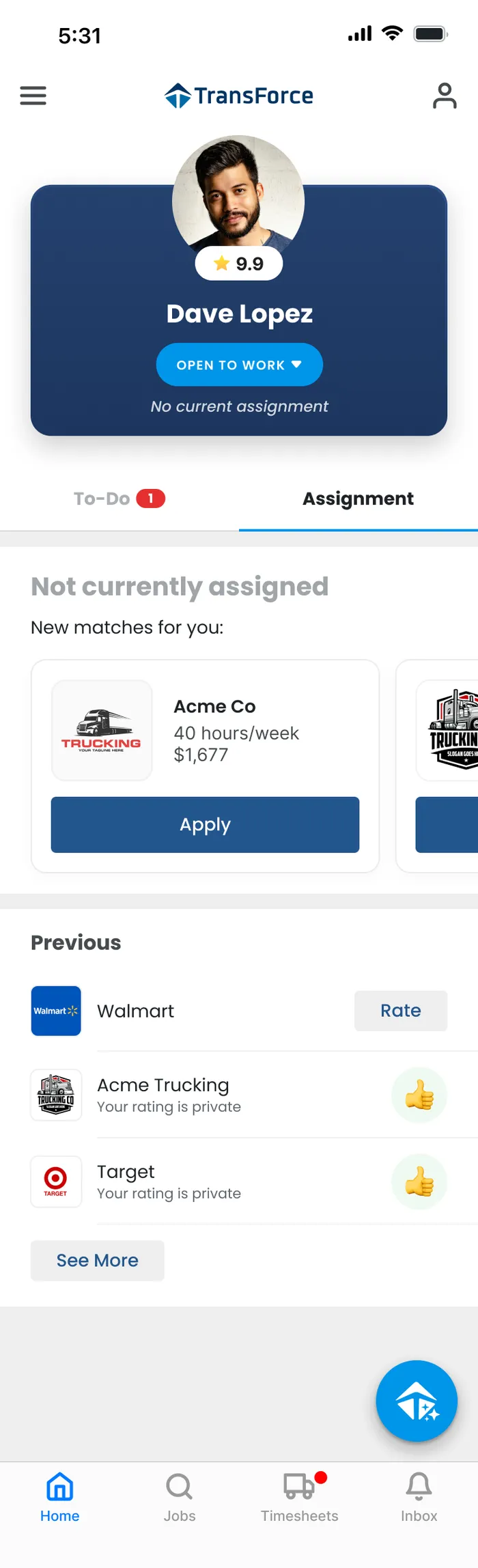 Open to work