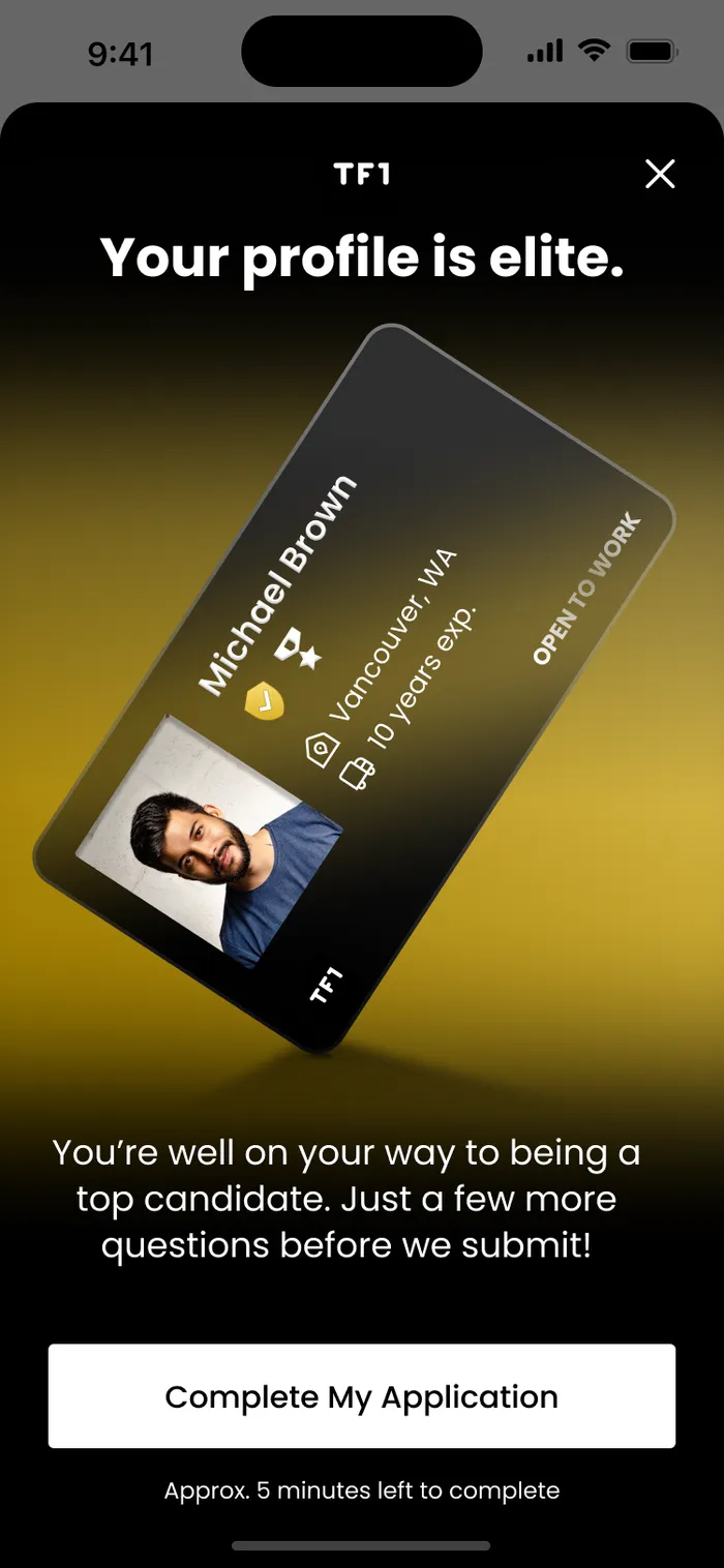 Your profile is elite
