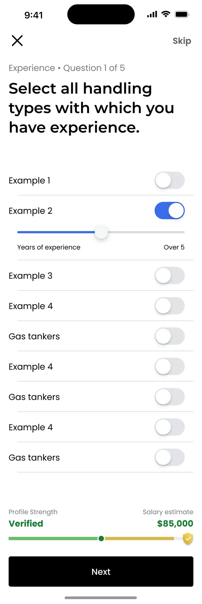 Your experience, in toggles