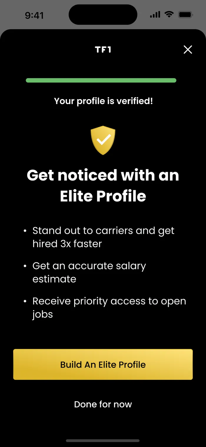 Get noticed with an elite profile