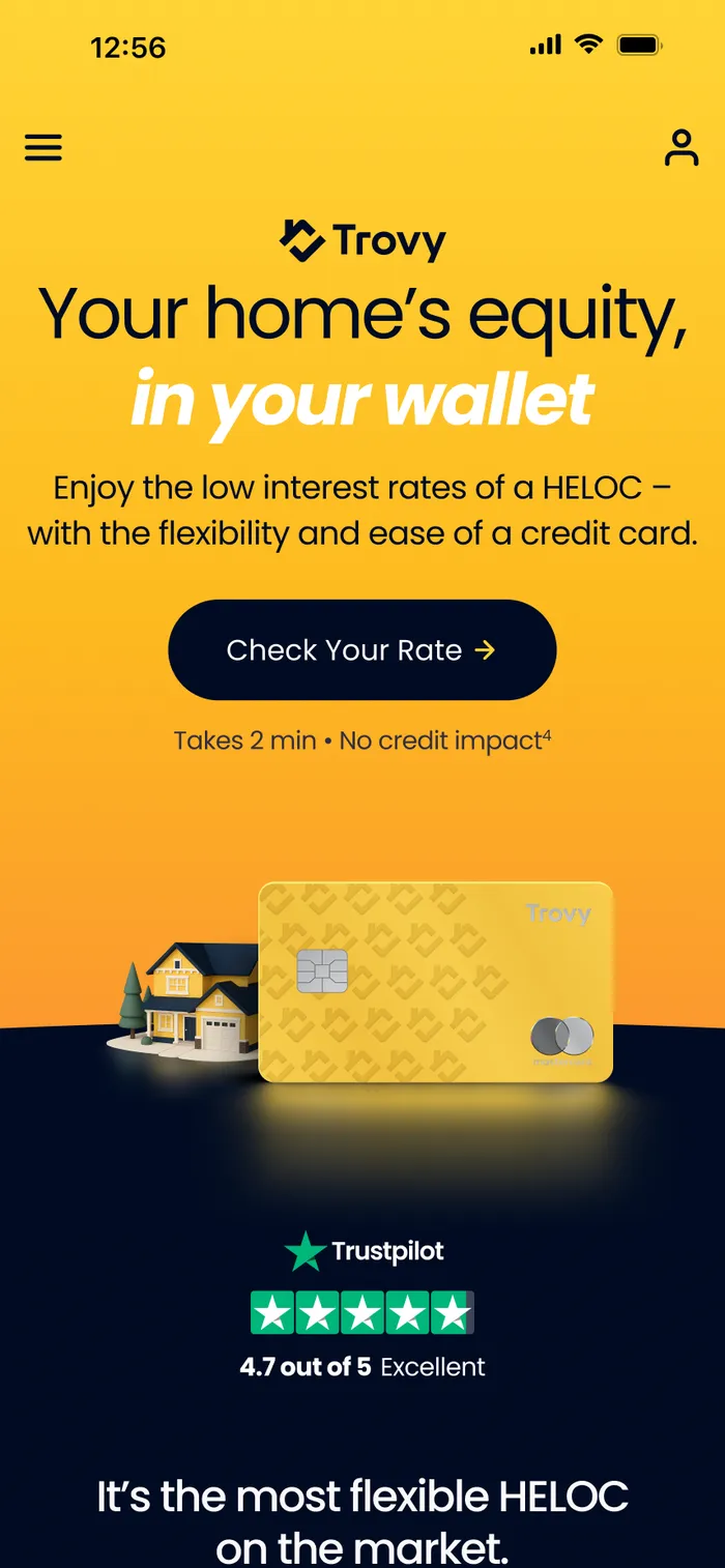 Mobile Landing - Equity in Your Wallet