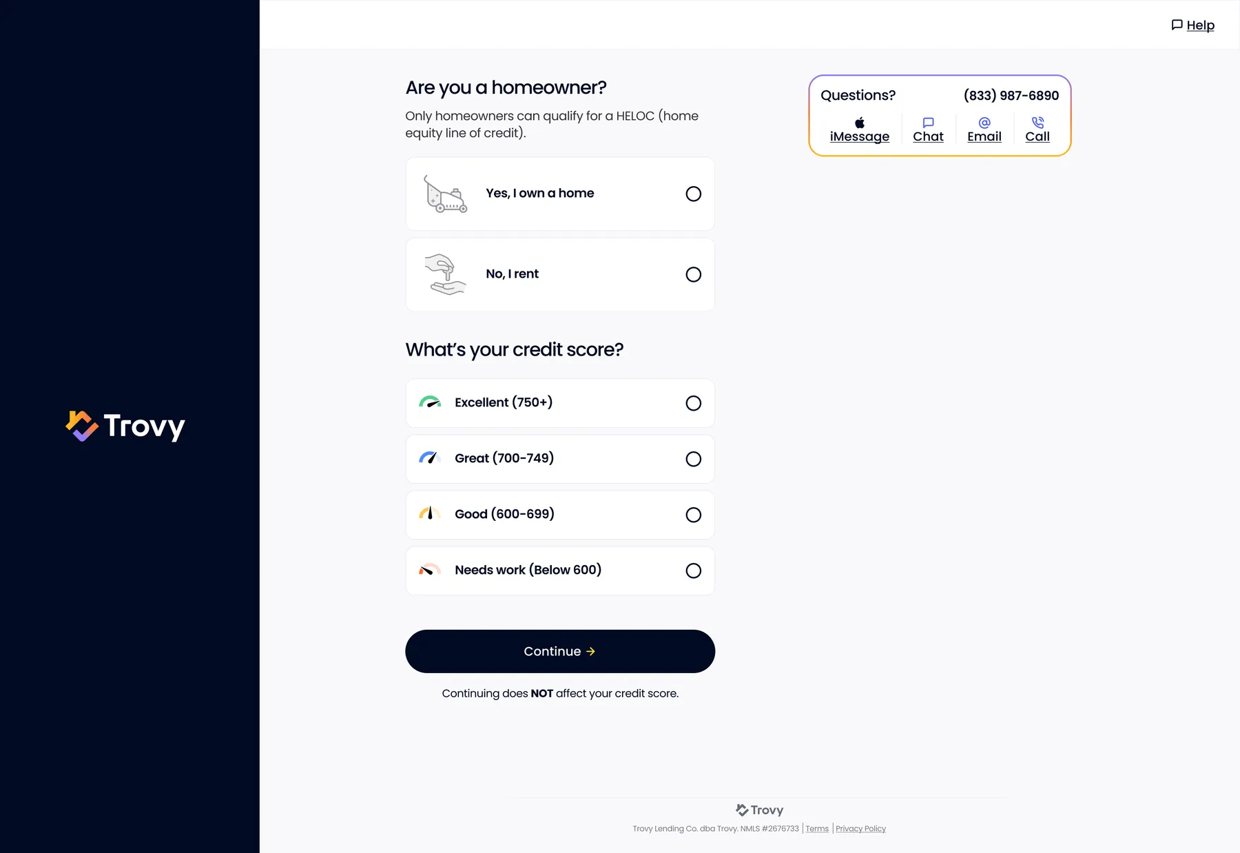 Application - Homeowner and Credit Score