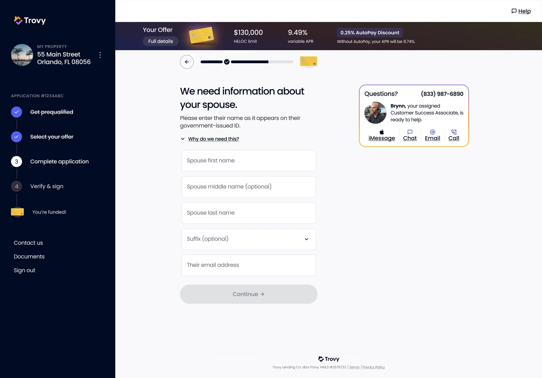 Application - Spouse Information