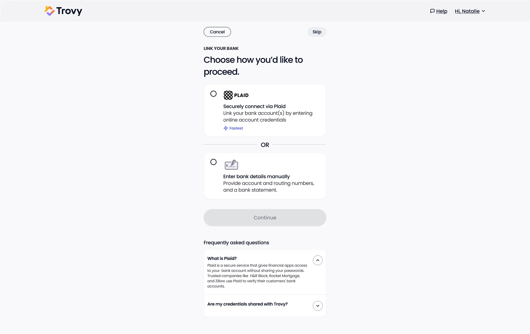 Link Your Bank