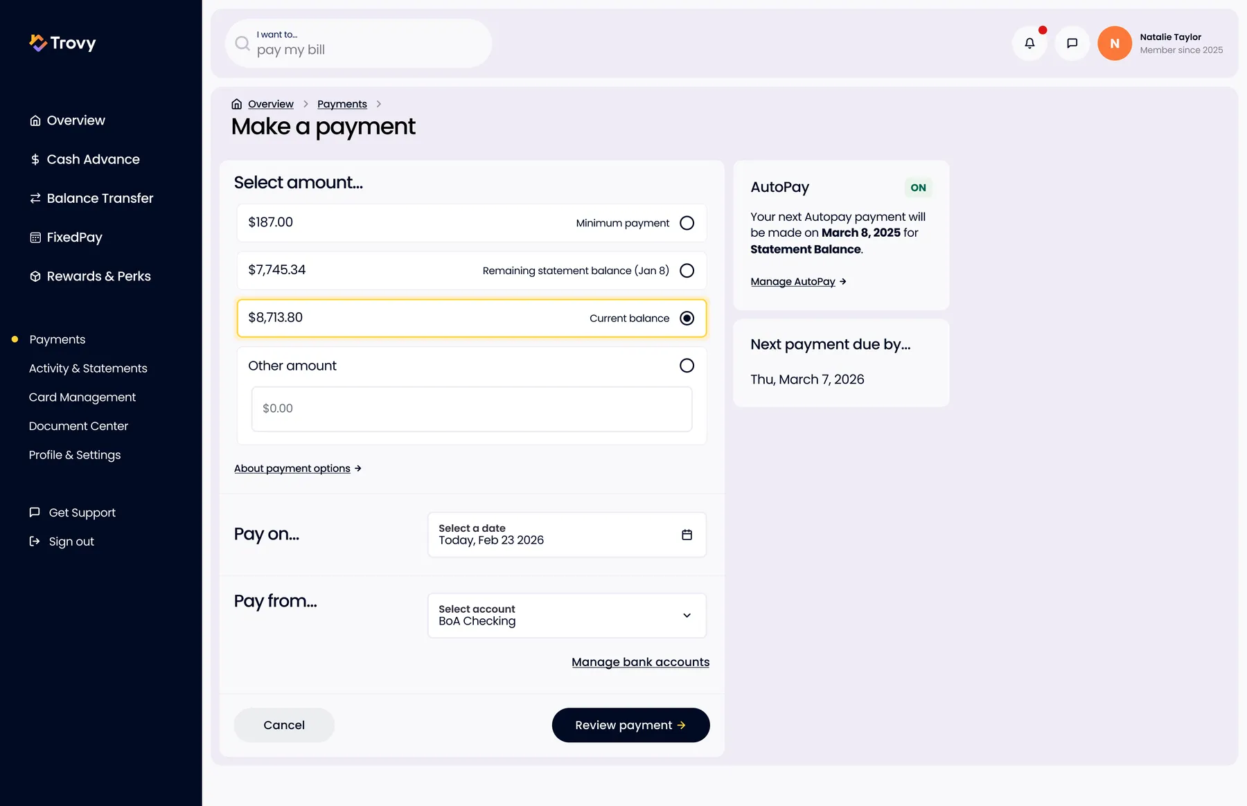 Make a Payment