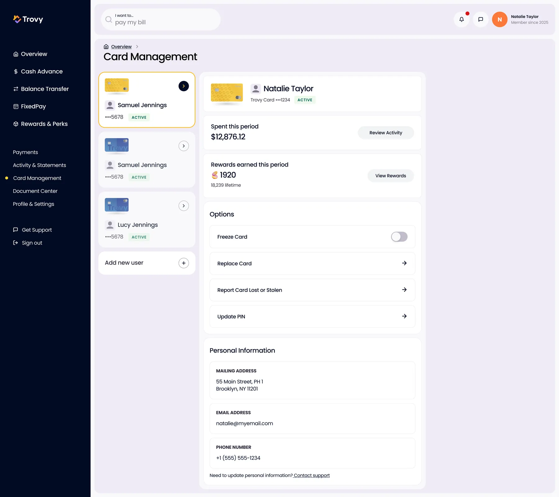 Card Management