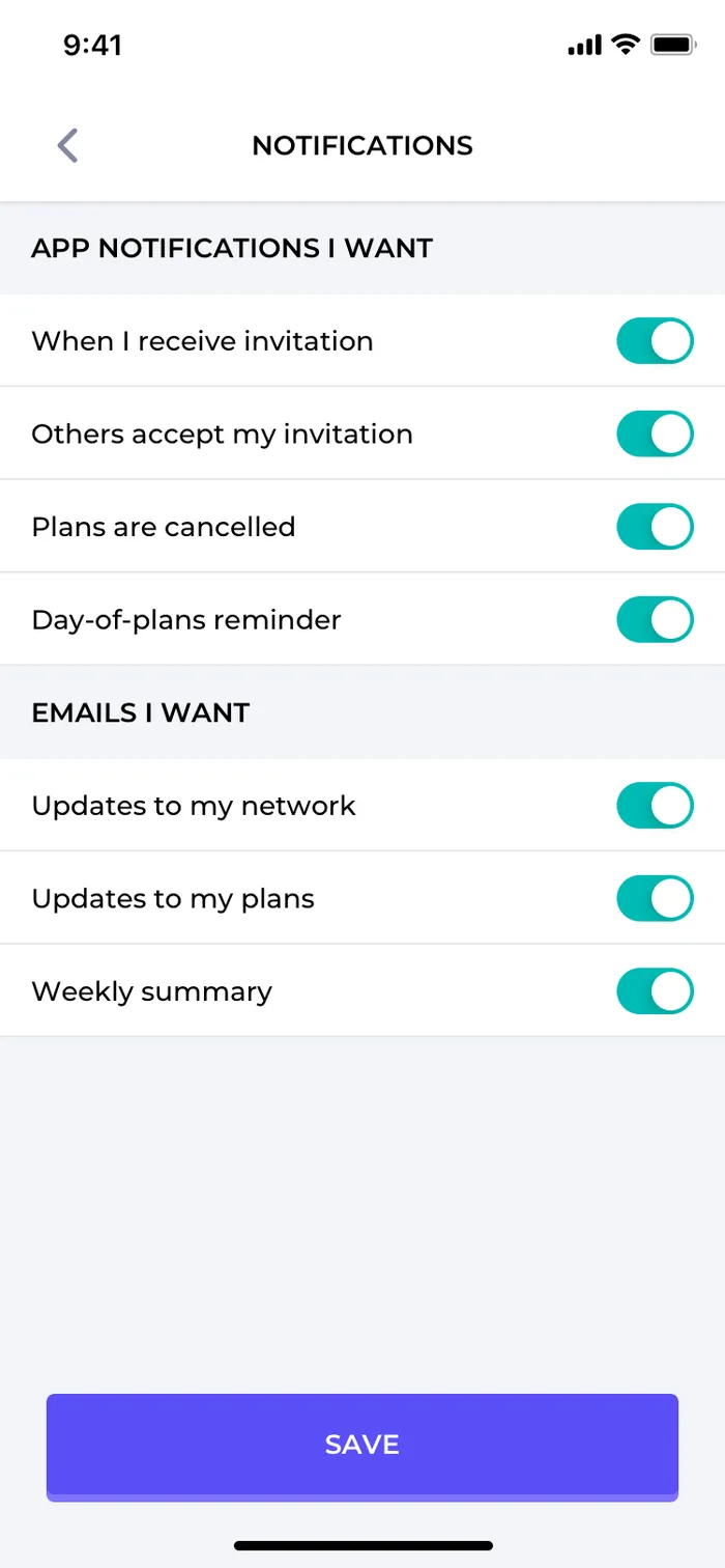Notifications you want