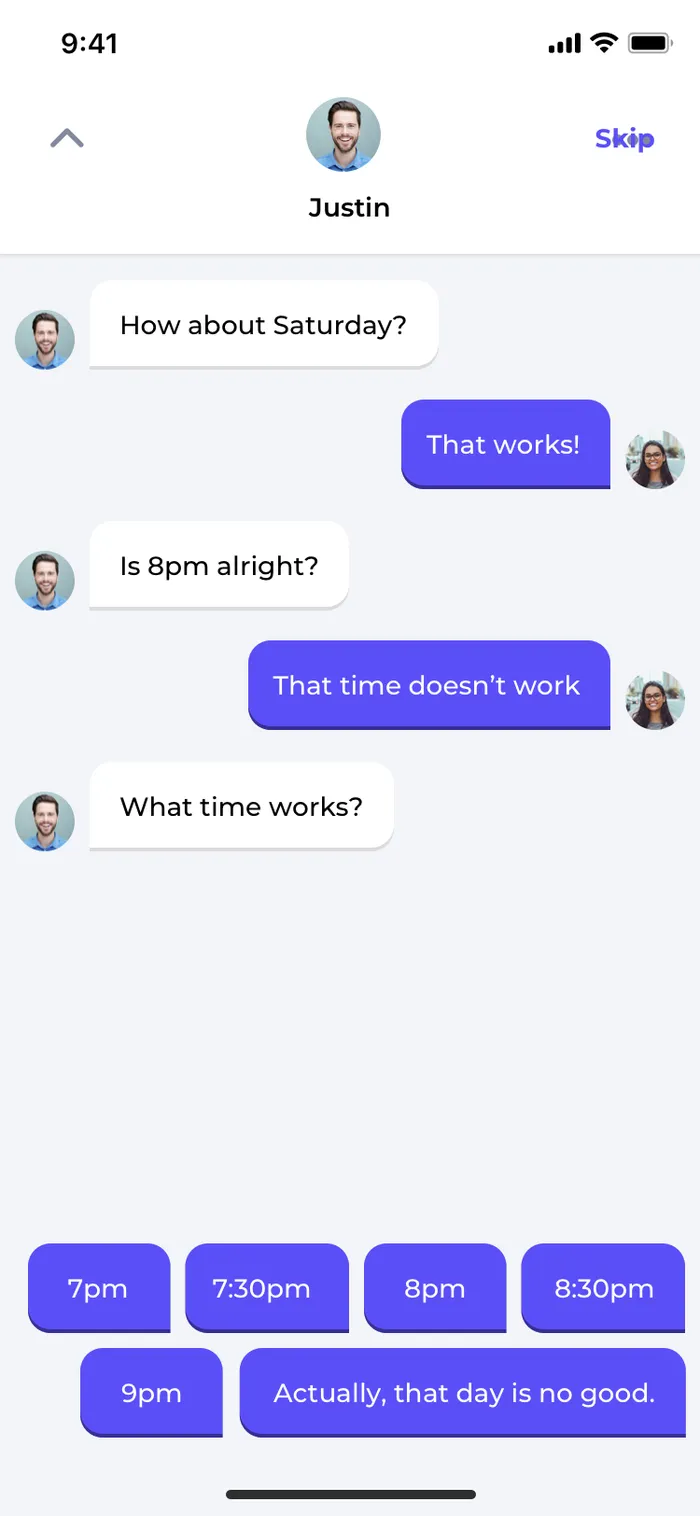 Pick a time